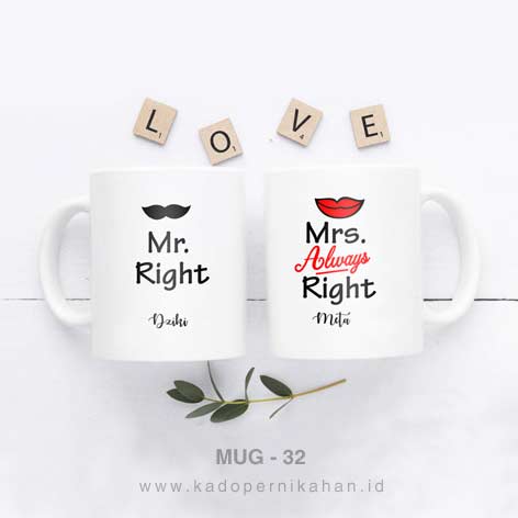 Kado Pernikahan Di Shopee - Mug Couple Custom Design