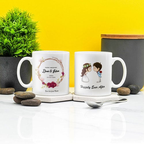 Kado Pernikahan Handmade Mug Couple