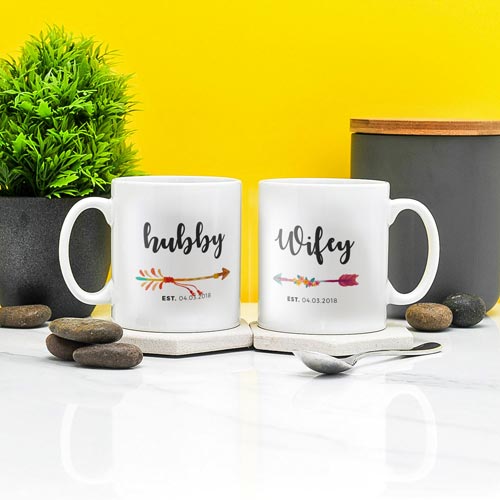mug couple hubby wifey keramik