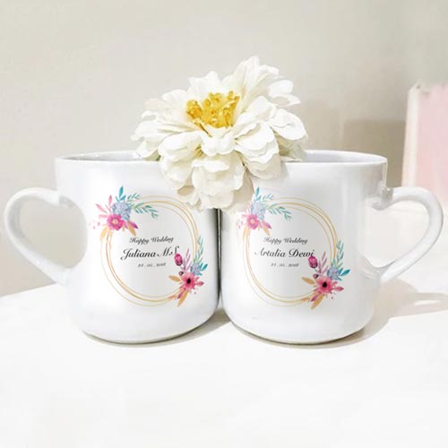 Kado Pernikahan Buat Kakak - Mug Couple Custom Design