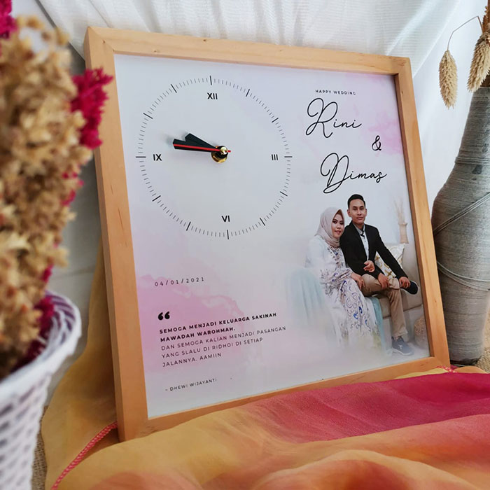 Jam Foto Frame FR-78 | Kado Yang Cocok Untuk Pernikahan Teman