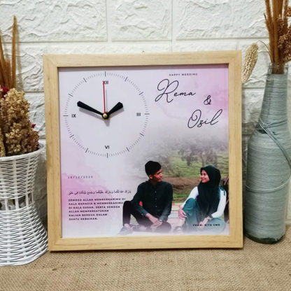 Jam Foto Frame FR-78 | Kado Yang Cocok Untuk Pernikahan Teman