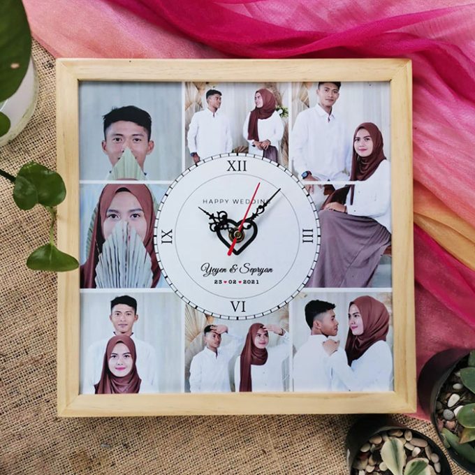 Jam Custom Frame Kode JM-13 | Hadiah Yang Cocok Untuk Pernikahan