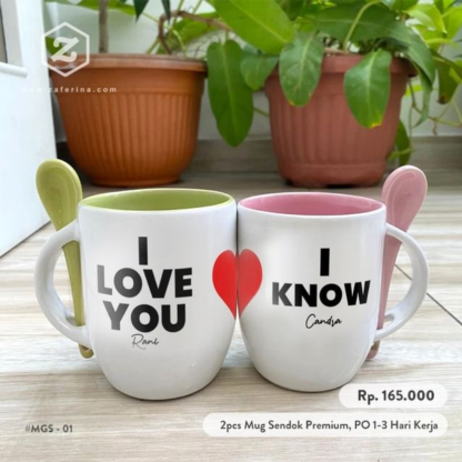 Mug Sendok Warna Custom Design